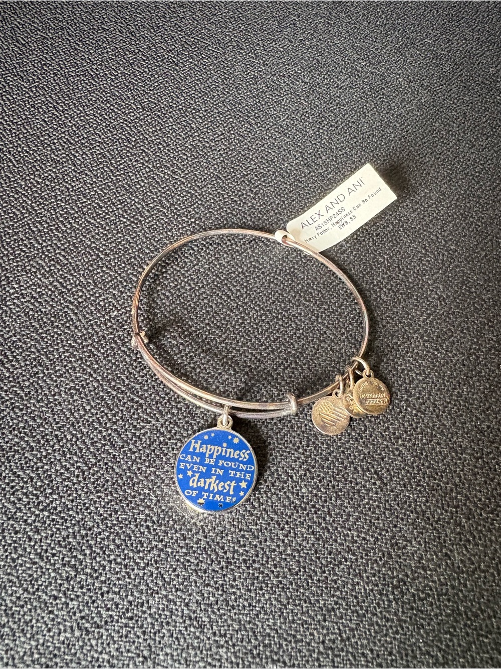 Alex and Ani Silver 'Happiness Can Be Found' Charm Bangle Bracelet Harry Potter